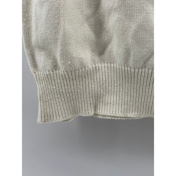 PAMPELONE Women's White Solid Knit V-Neck Sleeveless Sweater Vest SZ M/L - Picture 6 of 9